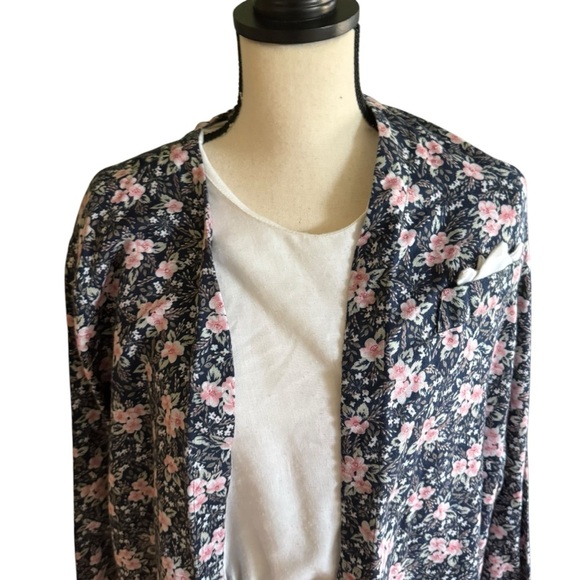 Vtg Moon Dance Womens 2 piece set Floral Print Dress & Blazer Size 16 Cottage - Picture 3 of 10